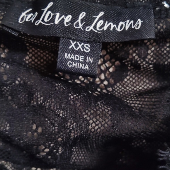 For Love & Lemons Black Harlow Sexy Lace Slip Dress Size XXS - Picture 4 of 5
